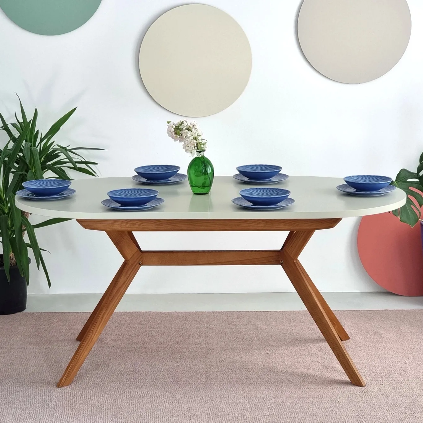 Owalny stół rozkładany Biju Czarny Jesion