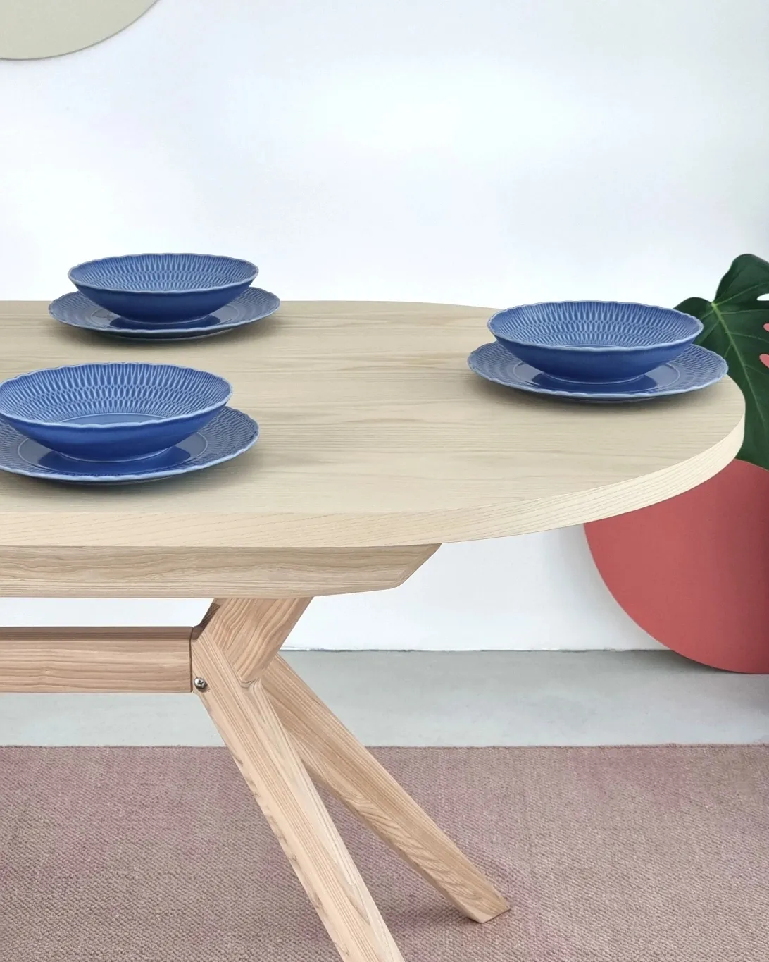 Owalny stół rozkładany Biju Orzech