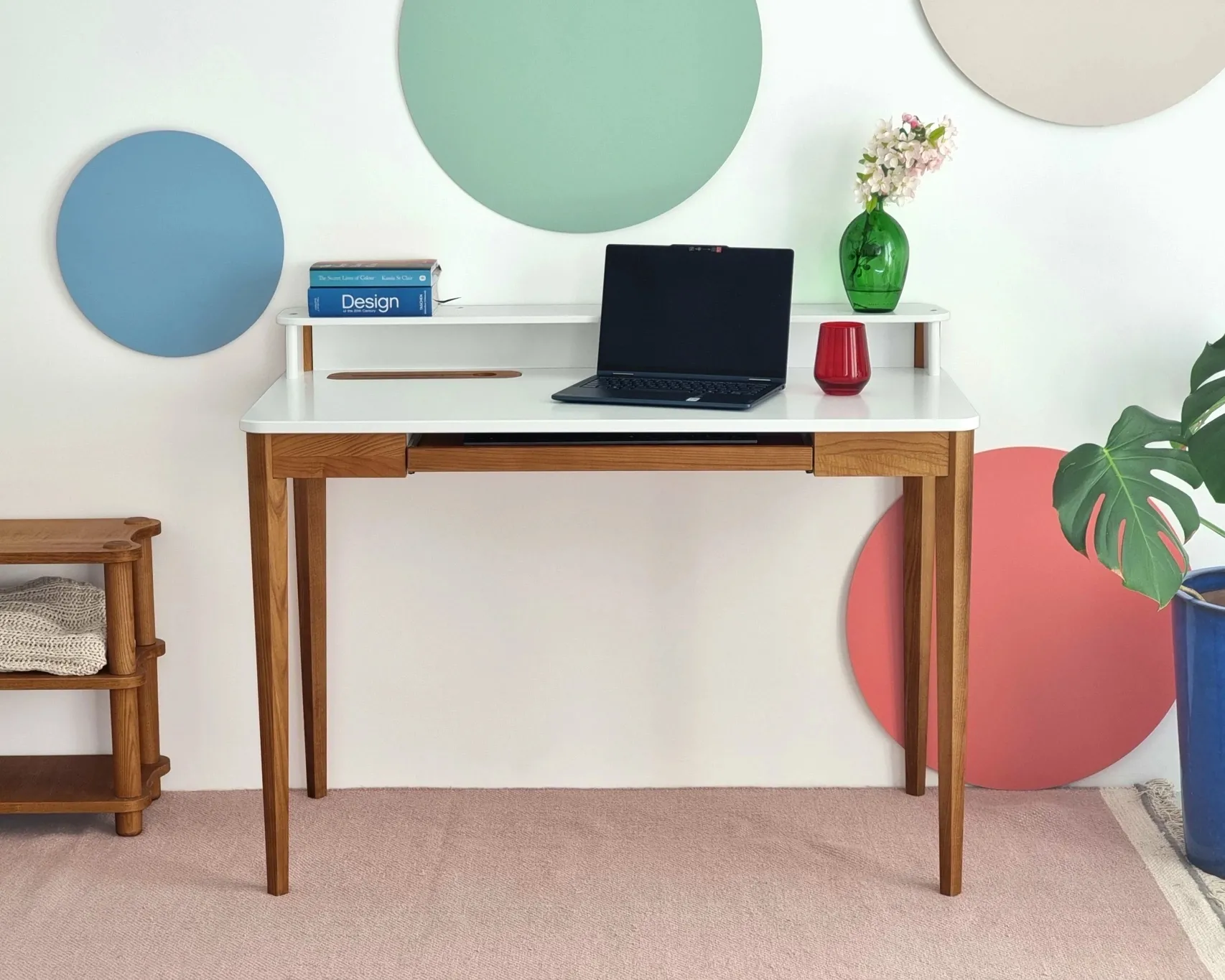 Biurko Ashme Szuflada Klawiaturowa, Dąb Kawa z Mlekiem