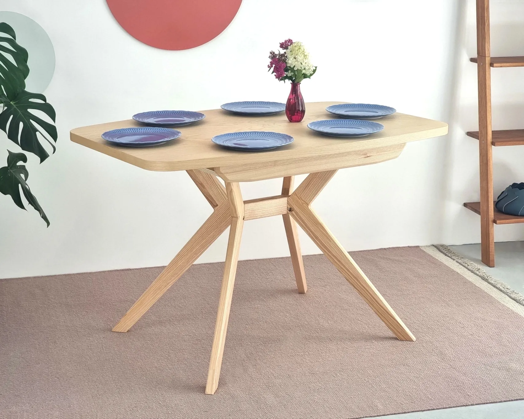 Owalny stół jadalniany BIJU FIN 120x80 Dąb