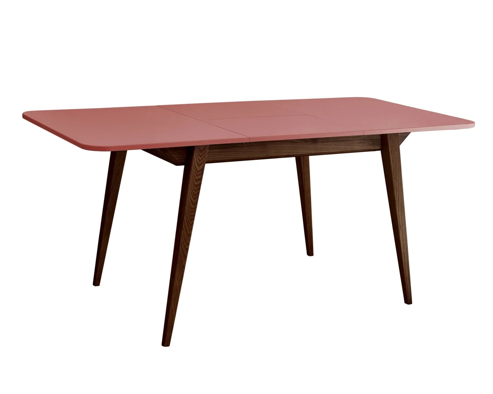 Rozkładany stół jadalniany Envelope BOLD 120x80cm Ciemny Koralowy, Orzech