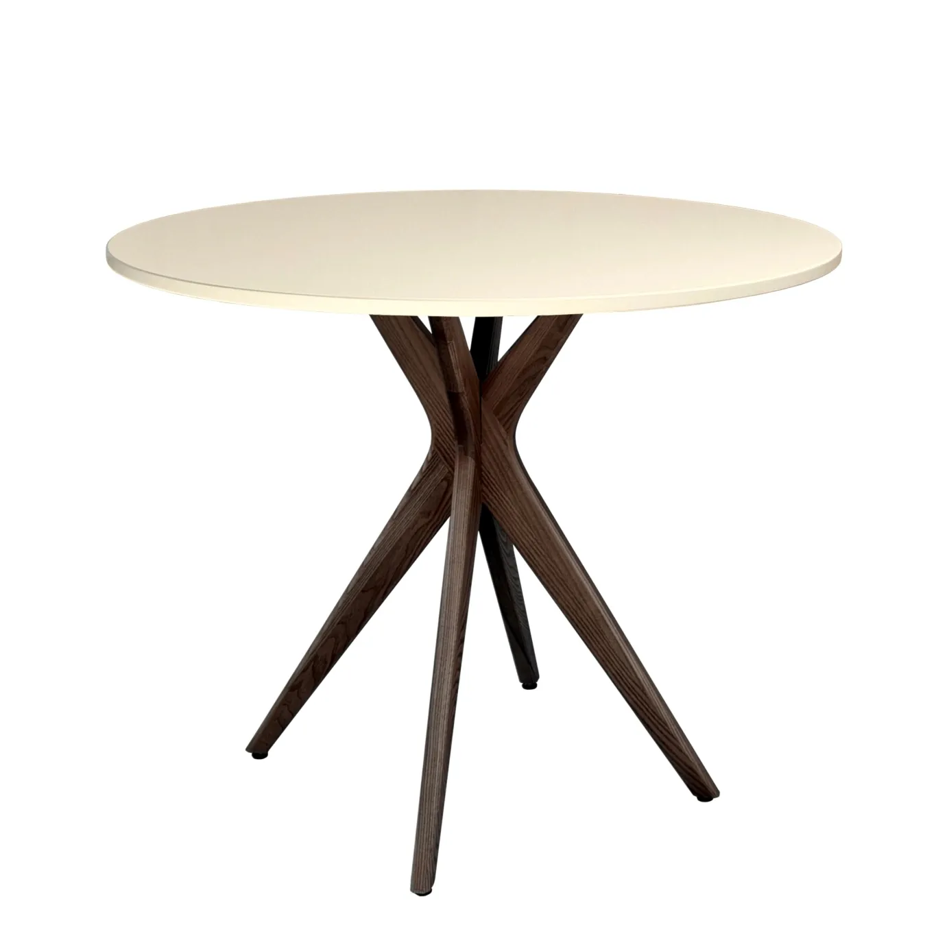 Okrągły Stół Jadalniany JUBI śr. 80cm Wapień | Nogi Orzech