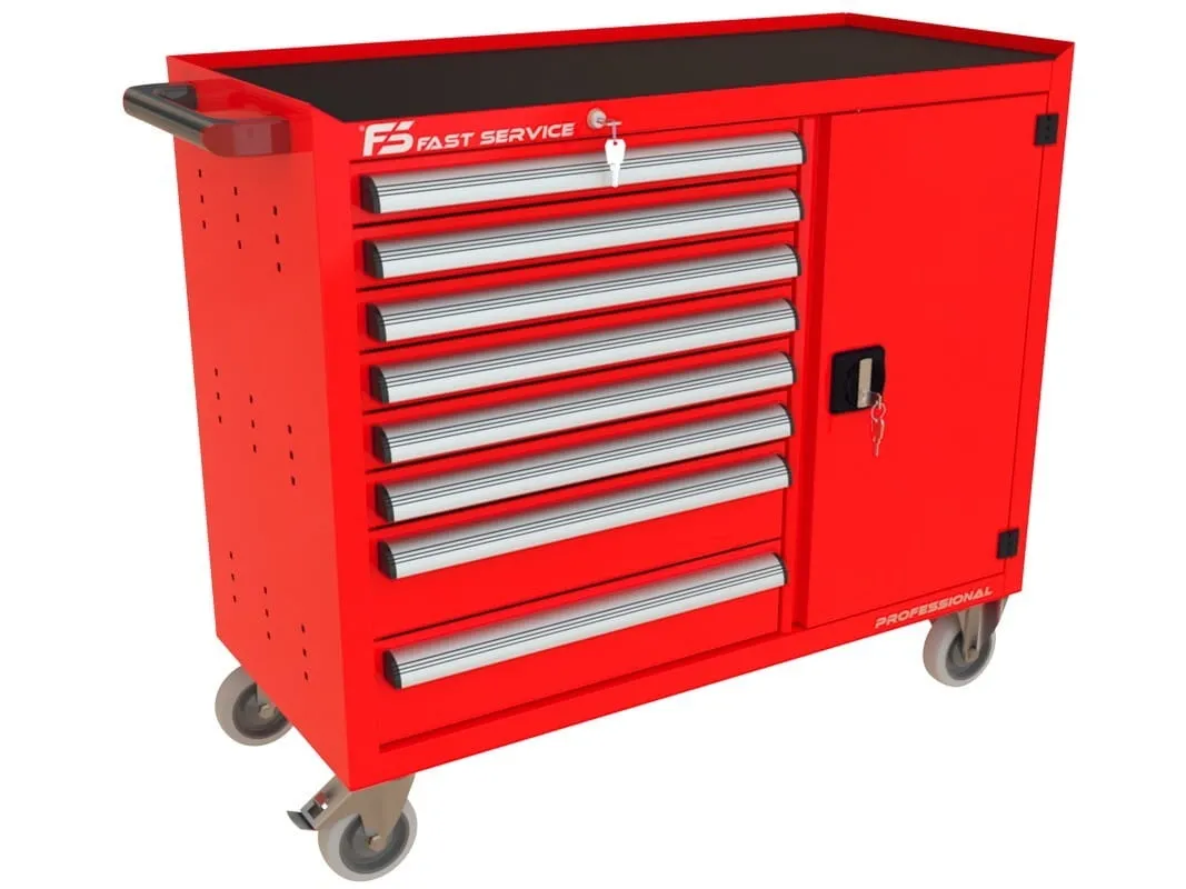 Wózek warsztatowy TRUCK z 8 szufladami i drzwiami PT-212-40
