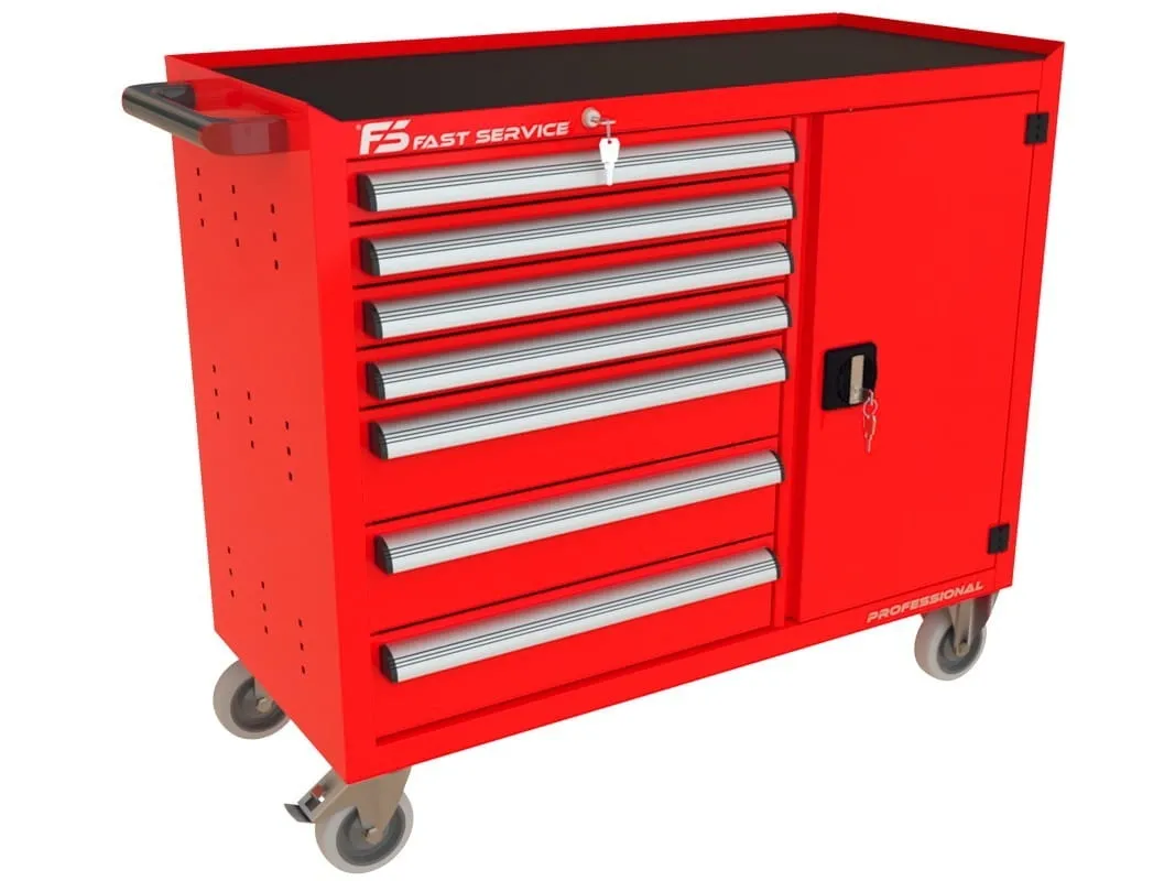 Wózek warsztatowy TRUCK z 7 szufladami i drzwiami PT-213-40