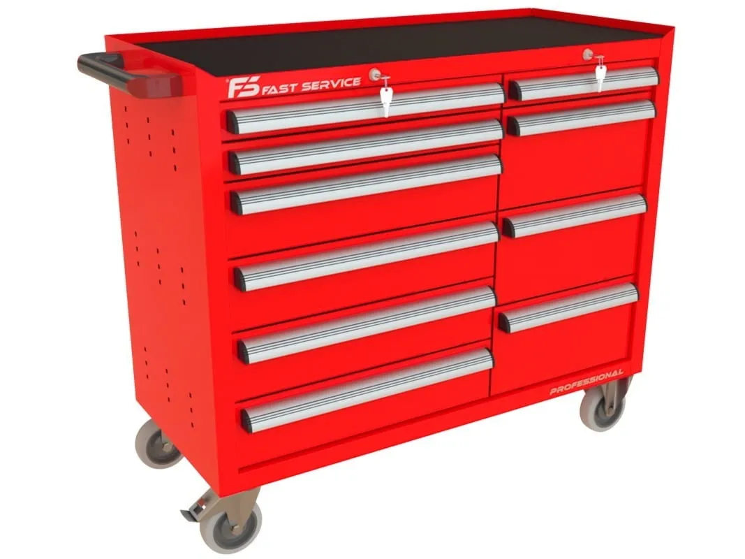 Wózek warsztatowy TRUCK z 10 szufladami PT-214-18