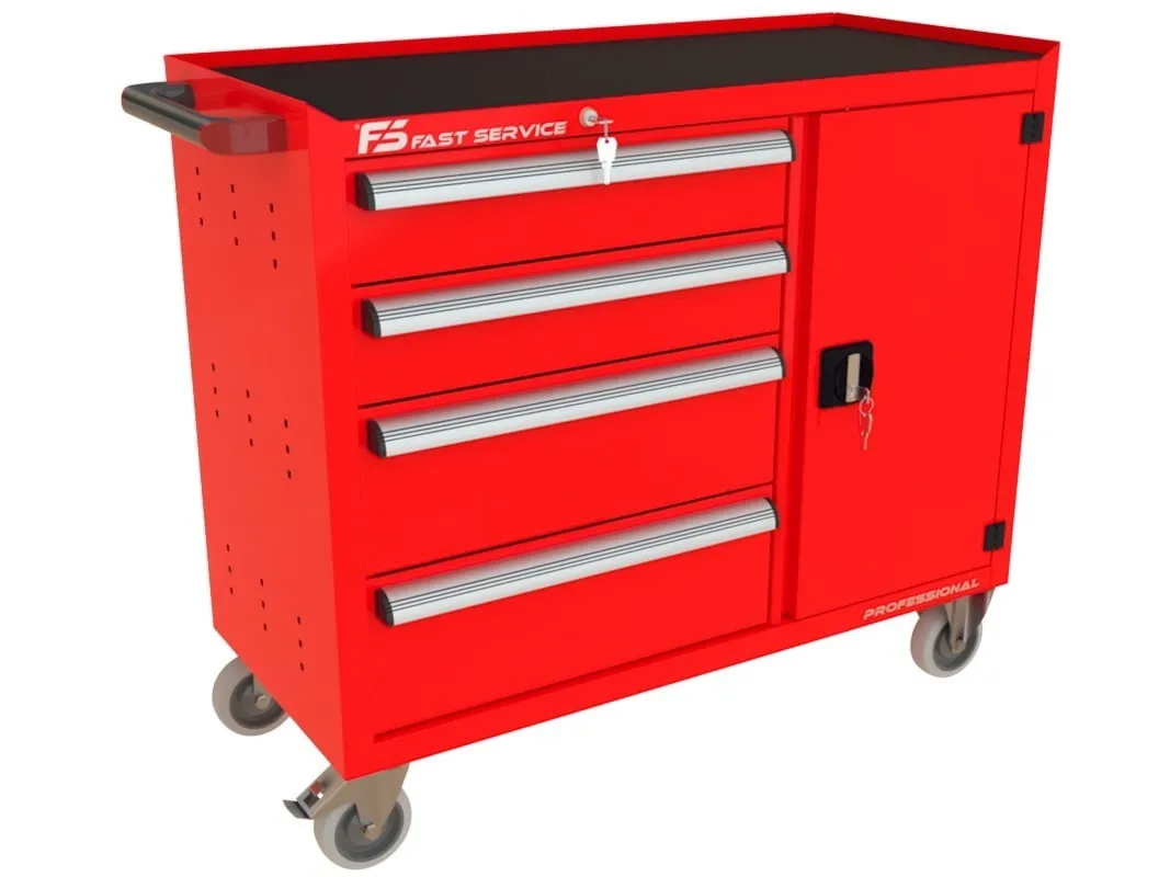 Wózek warsztatowy TRUCK z 4 szufladami i drzwiami PT-223-40