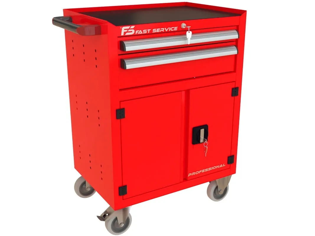 Wózek narzędziowy z 2 szufladami i drzwiami P-231