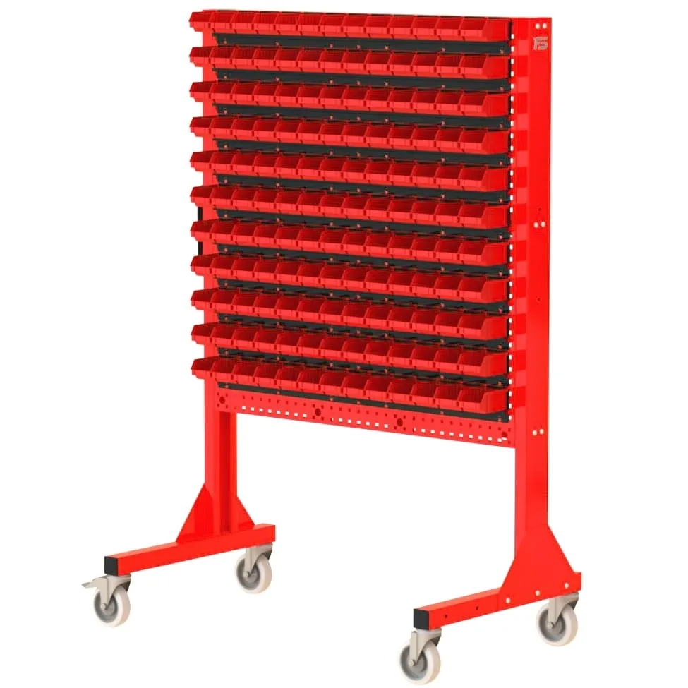 ST 110-12-P1 Stojak Narzędziowy w zestawie z listwami oraz pojemnikami