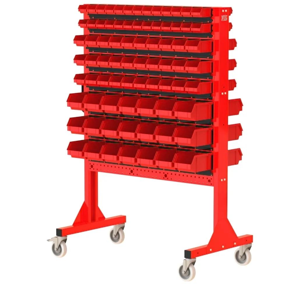 ST 110-22-P123 Stojak Narzędziowy w zestawie z listwami oraz pojemnikami (dwustronny)