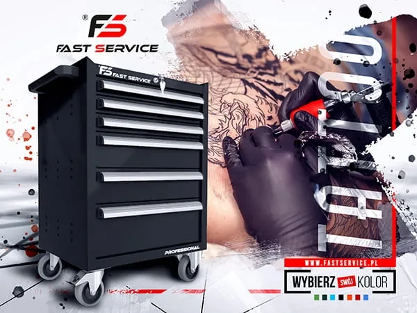 Wózek tatużysty / do studia tatuażu P-220TT