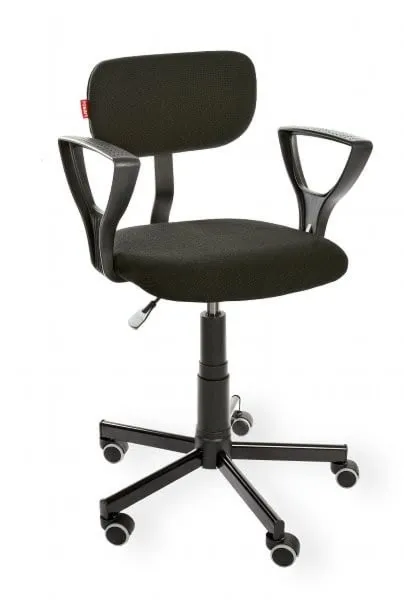 Krzesło laboratoryjne z podłokietnikiem Black 01 PD WH RKW-12