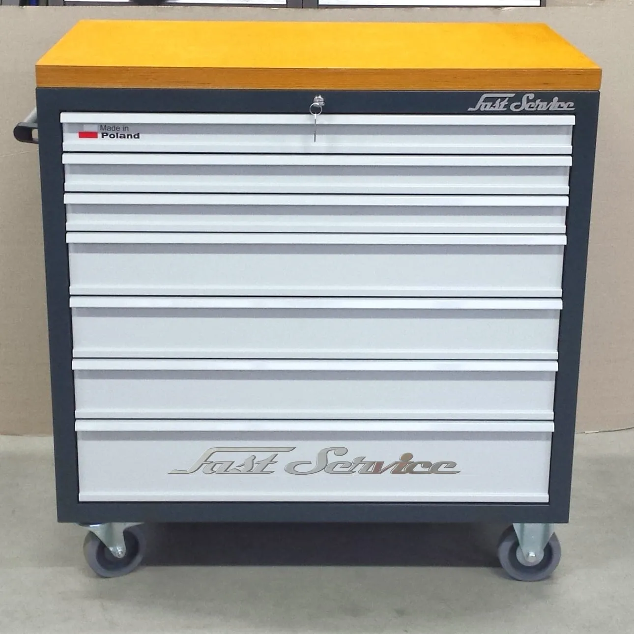 Wózek narzędziowy - 7 szuflad - do warsztatu, do fabryki, linia produkcyjna