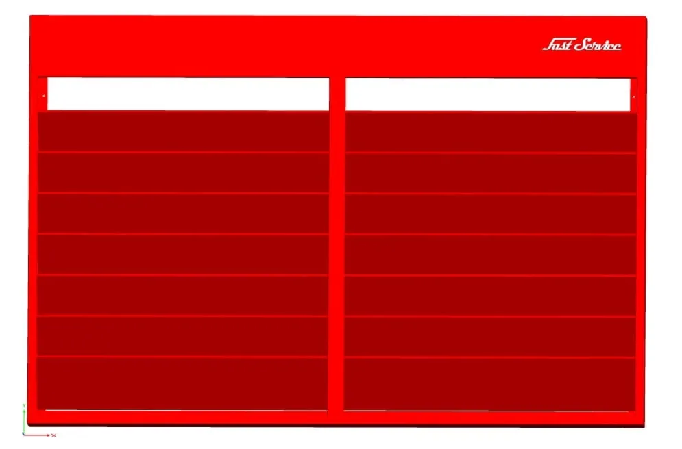 Tablica serwisowa na zlecenia - 7 rzędów