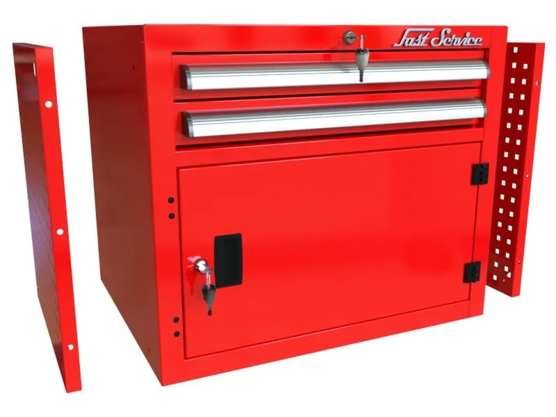 Szafka do stołu warsztatowego – moduł z 2 szufladami i drzwiczkami - P-1-07-01