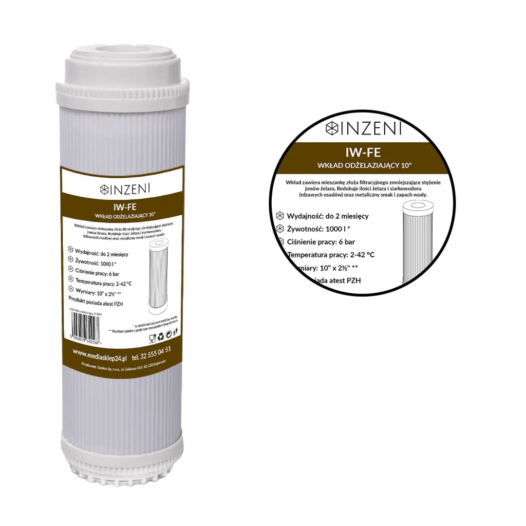 INZENI Wkład odżelaziający 10" IW-FE