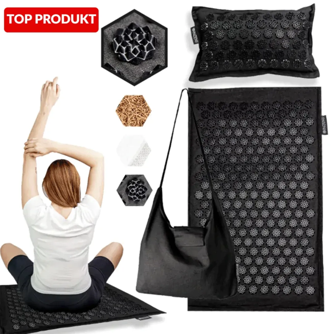 Mata do akupresury INZENI Premium z kolcami, poduszka włókno kokosowe masaż