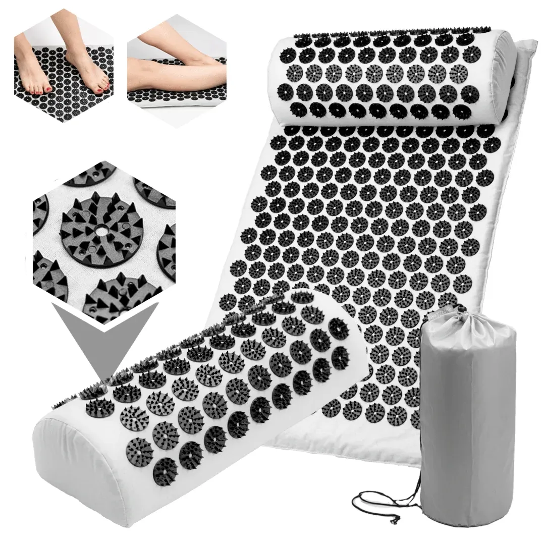 Mata do akupresury INZENI Basic z kolcami+poduszka masaż kręgosłupa