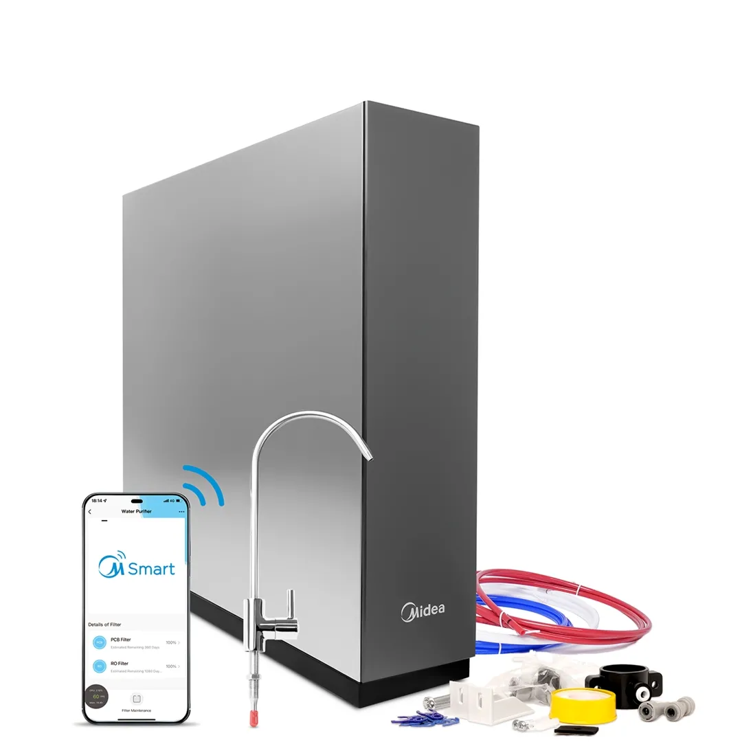 Filtr odwróconej osmozy bezzbiornikowy z WiFi i pompą wody Midea 600GPD