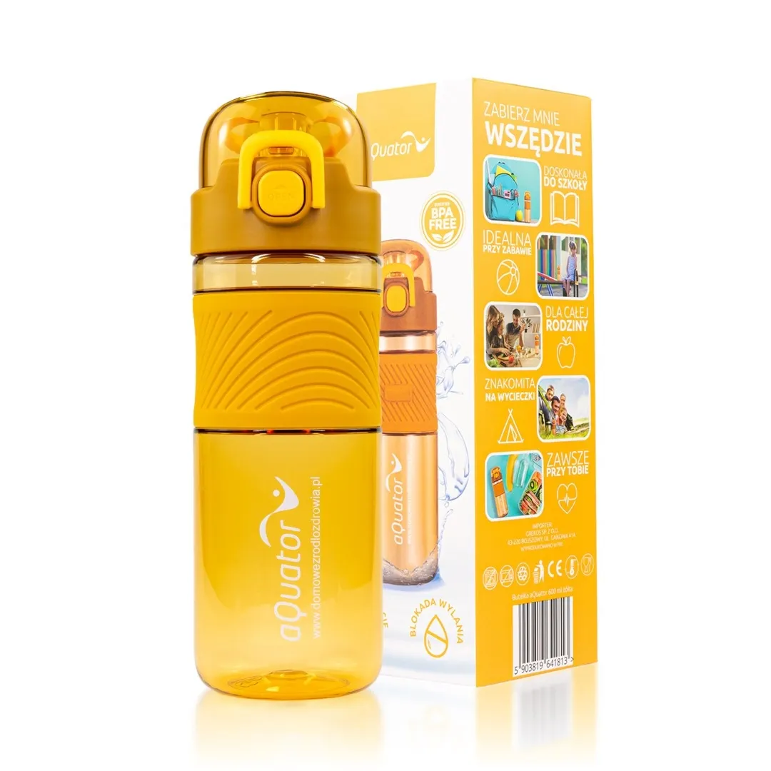 Bidon aQuator 600ml żółty