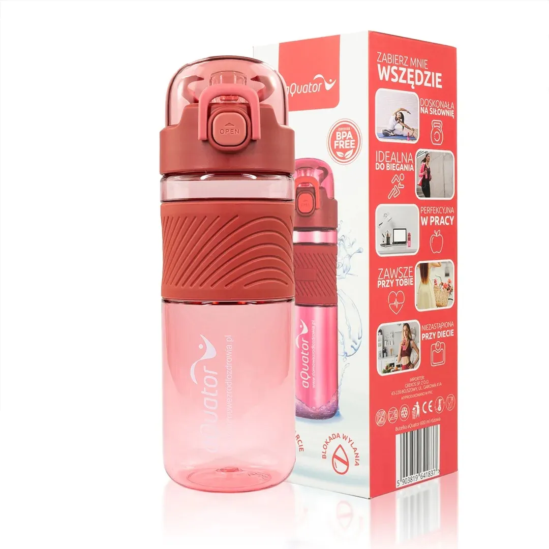 Bidon aQuator 600ml różowy
