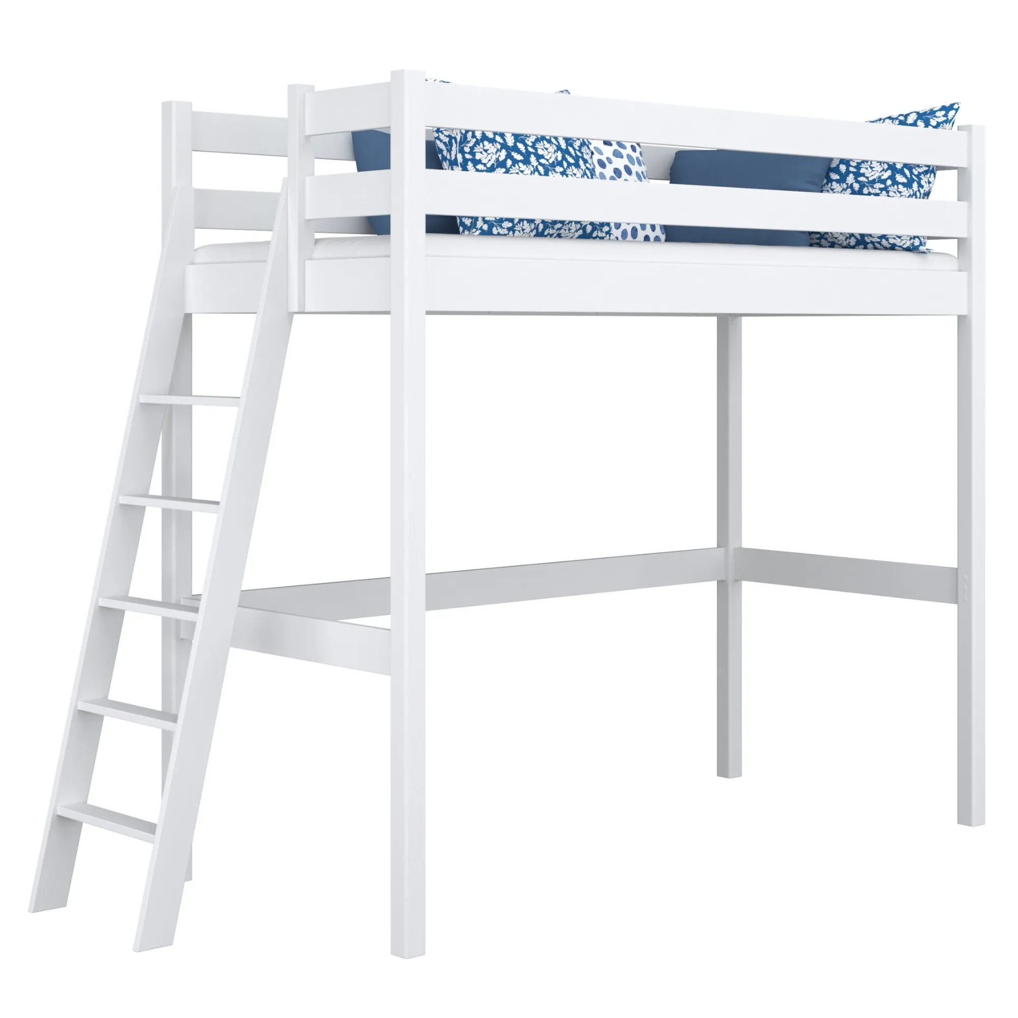 Drewniane łóżko na antresoli N02