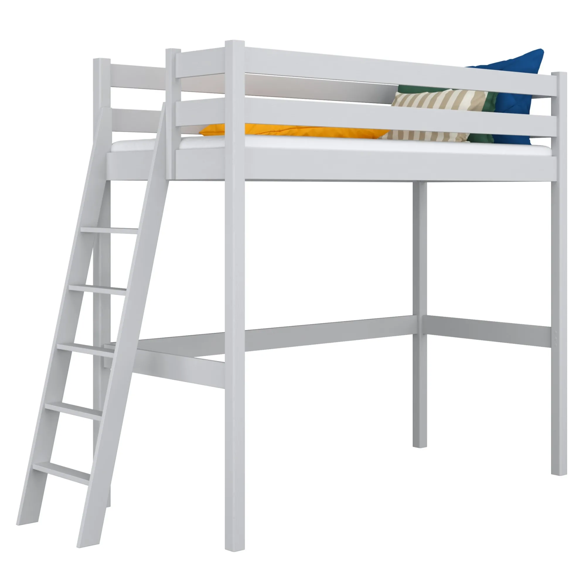 Drewniane łóżko na antresoli N02