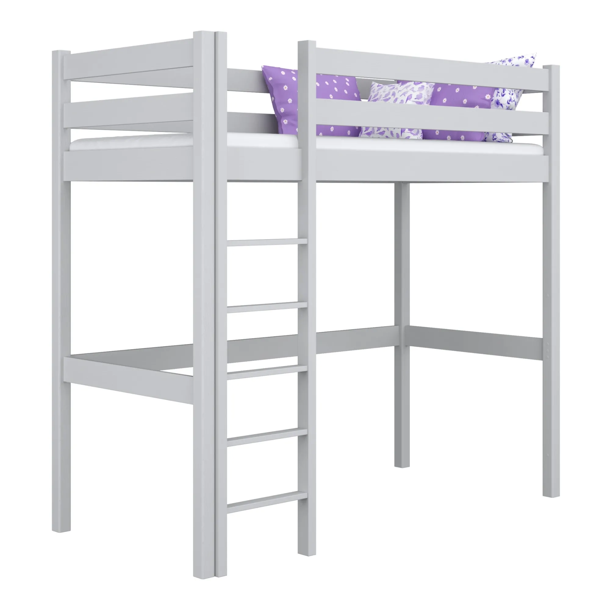 Drewniane łóżko na antresoli N05