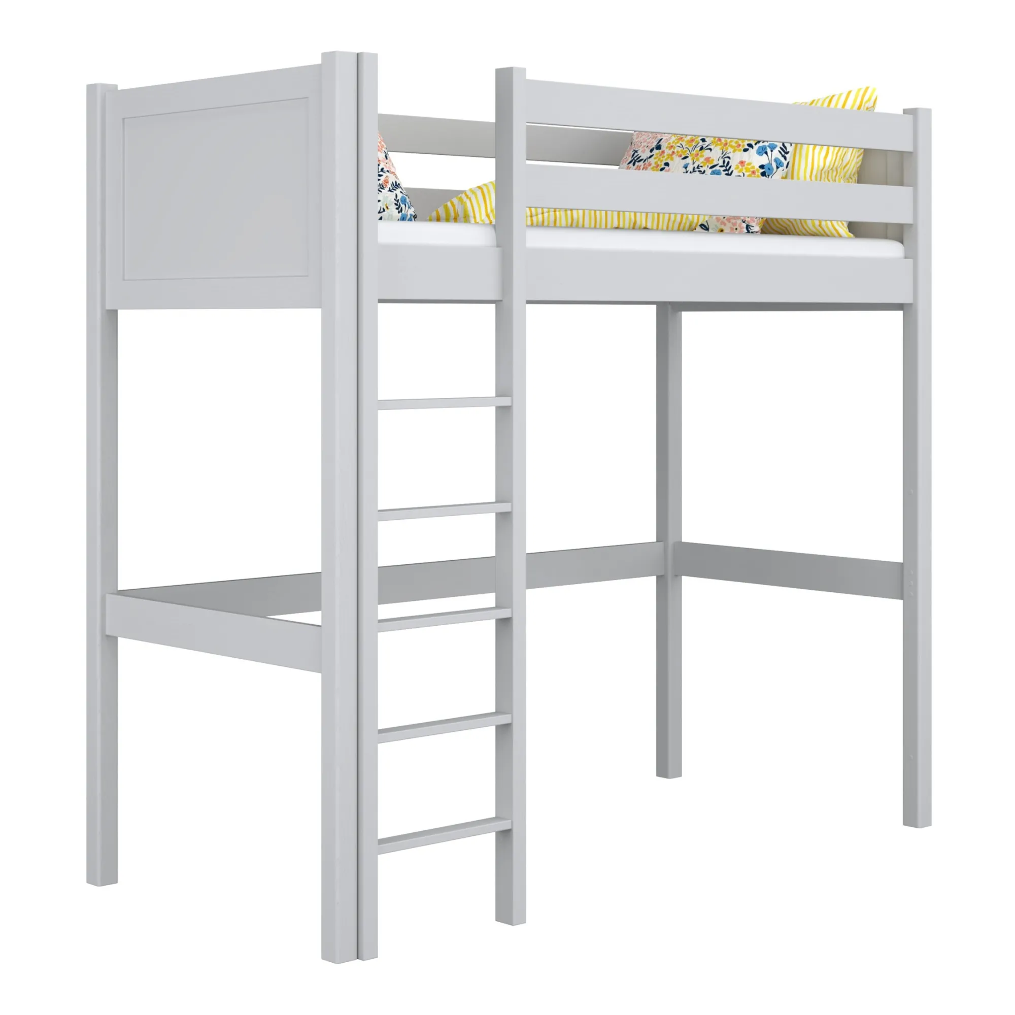 Drewniane łóżko na antresoli N06