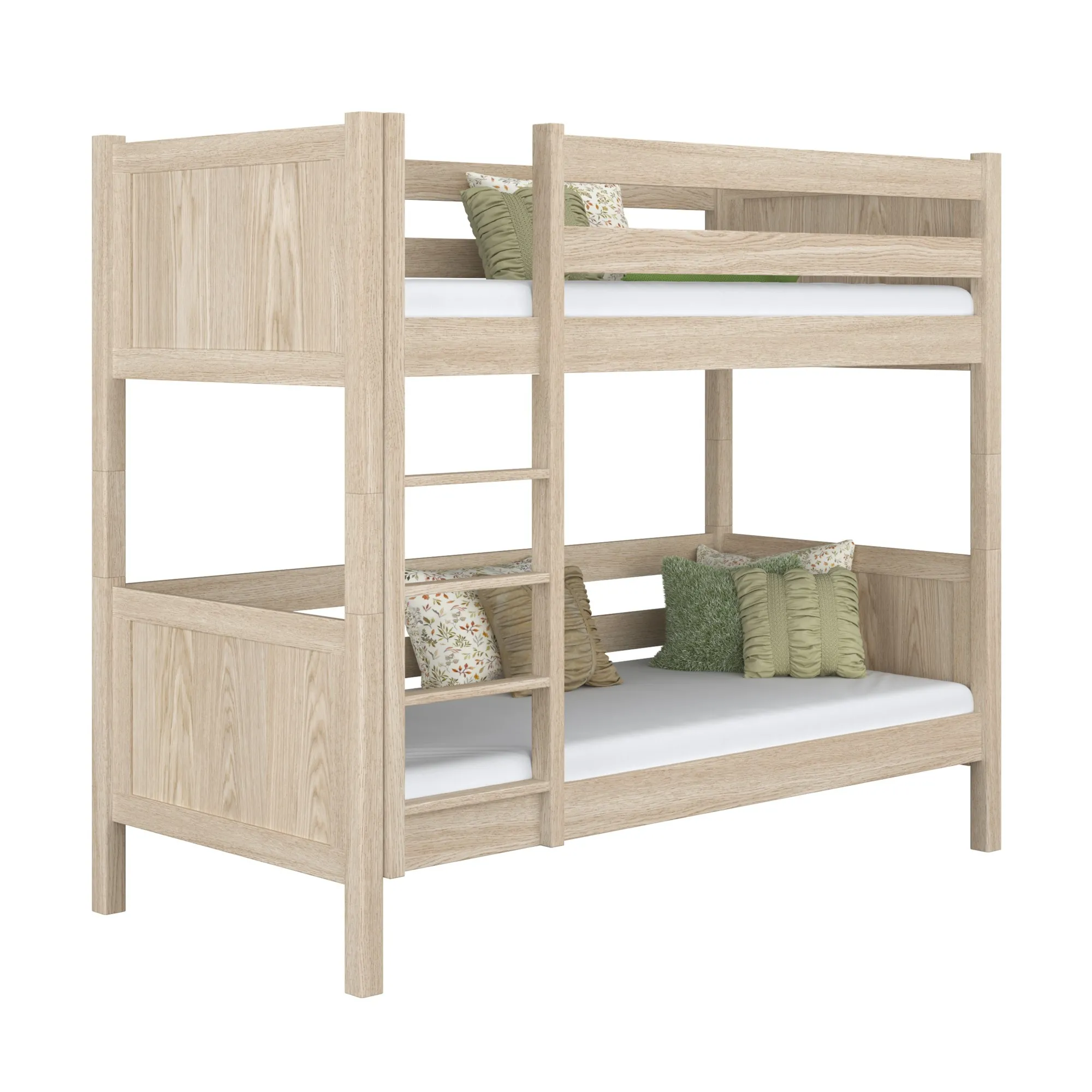 Dębowe łóżko piętrowe N02