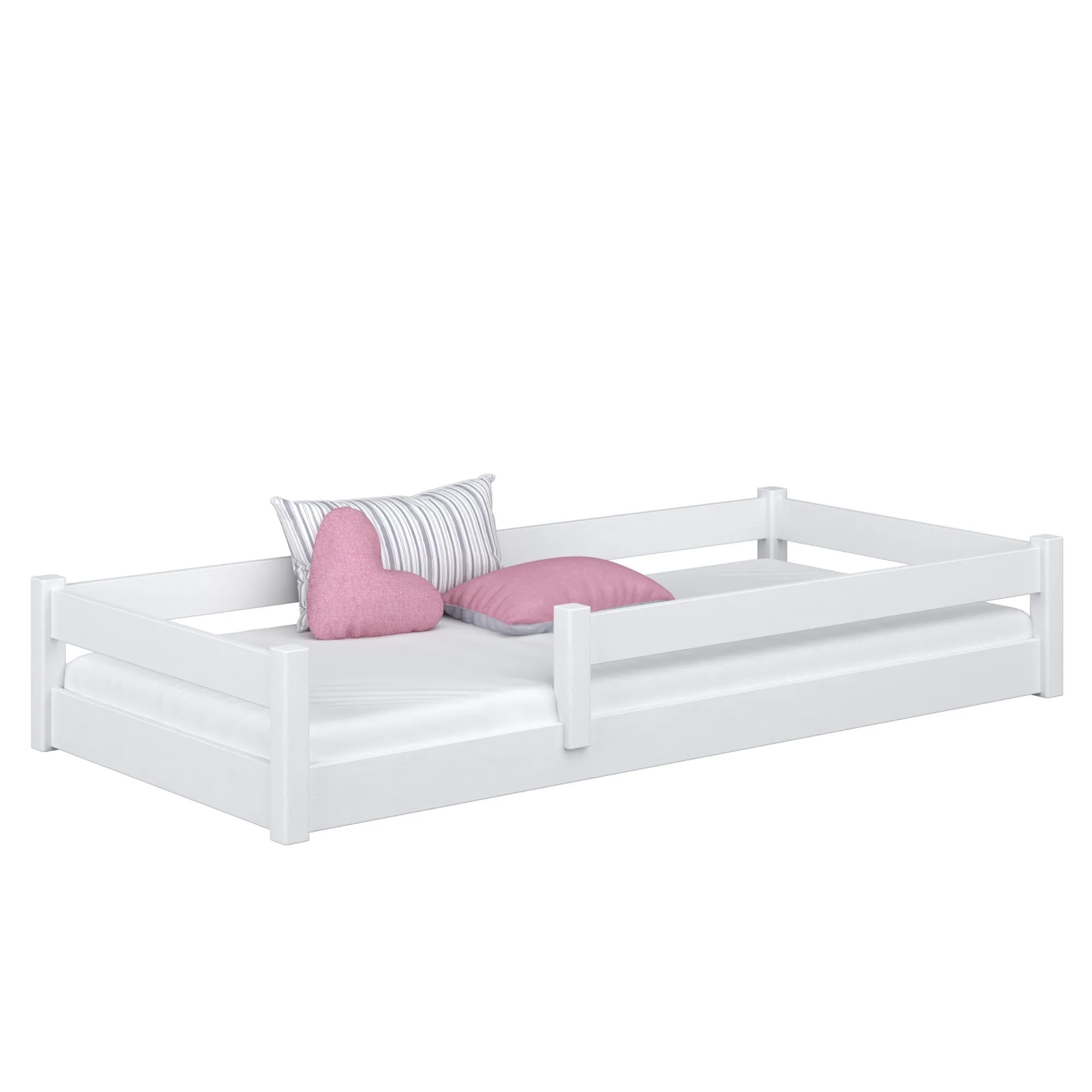 Drewniane łóżko dziecięce niskie N02