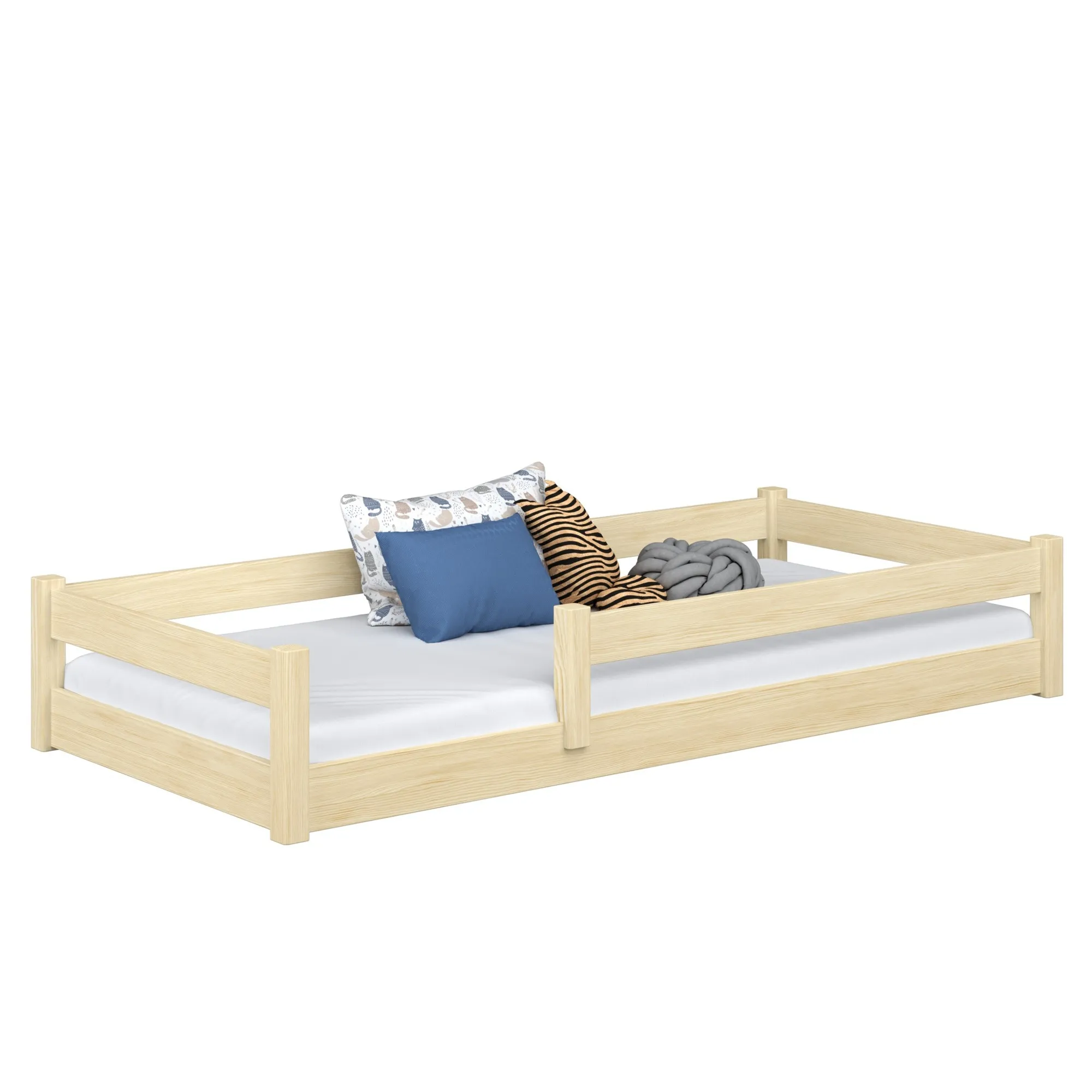 Drewniane łóżko dziecięce niskie N02