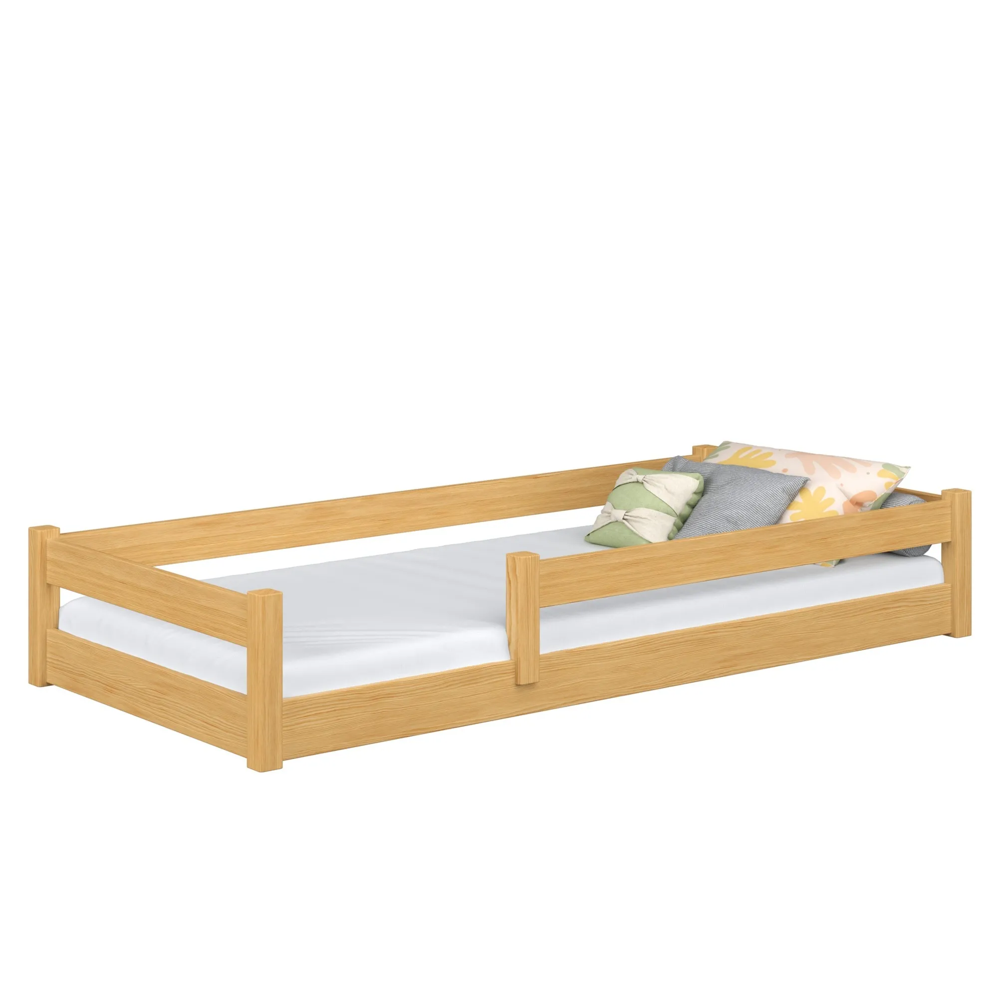 Drewniane łóżko dziecięce niskie N02