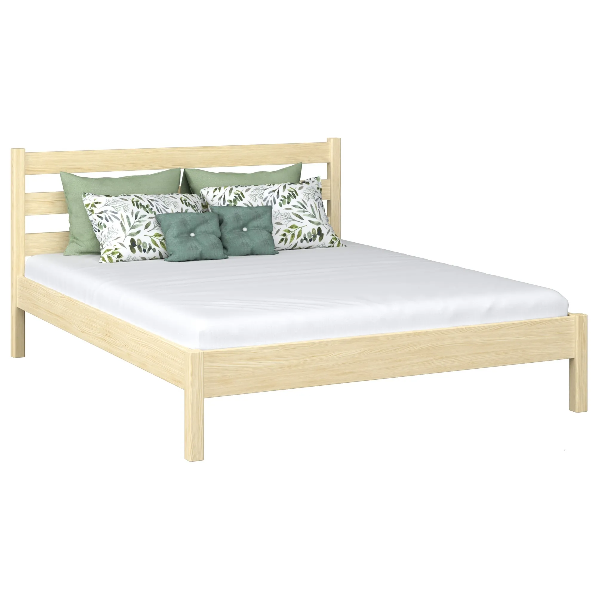 Drewniane łóżko podwójne N01