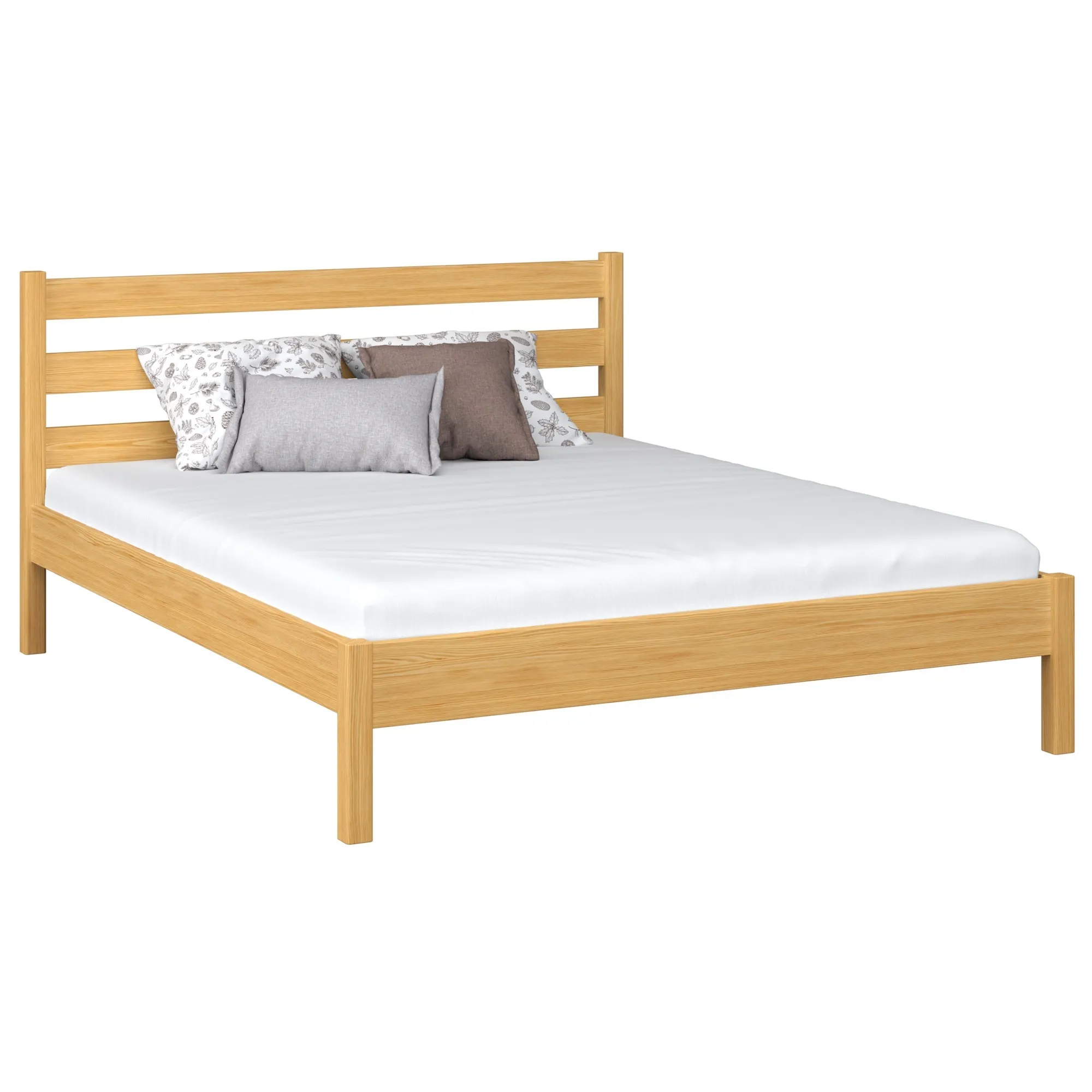 Drewniane łóżko podwójne N01