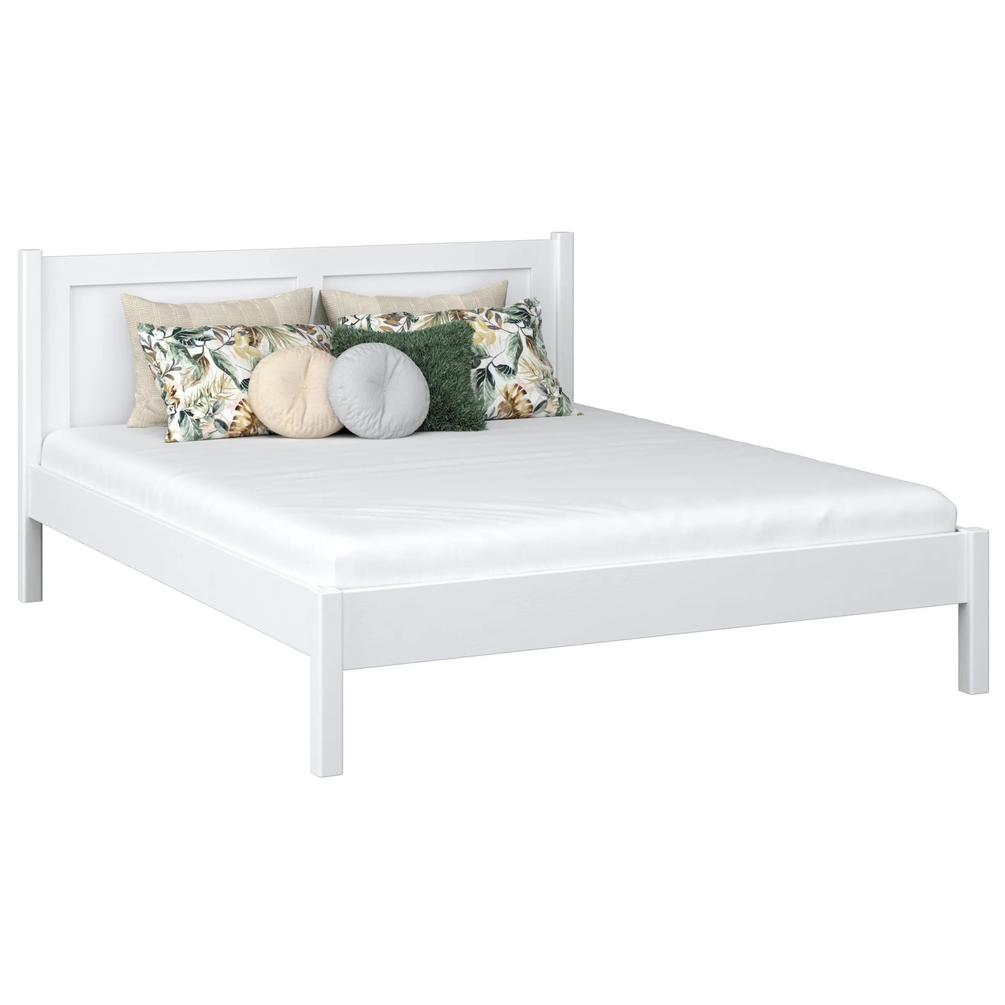 Drewniane łóżko podwójne N02