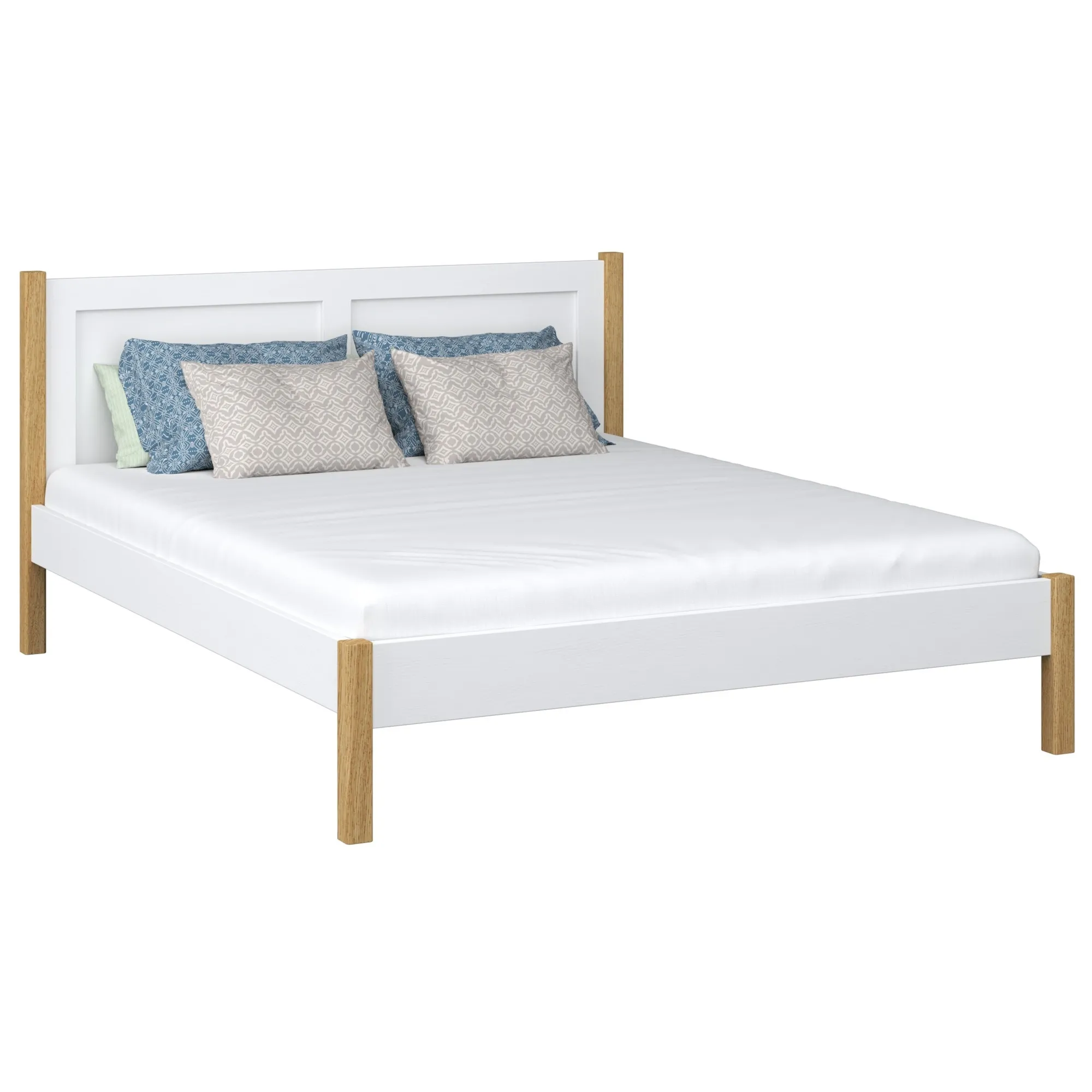 Drewniane łóżko podwójne N02