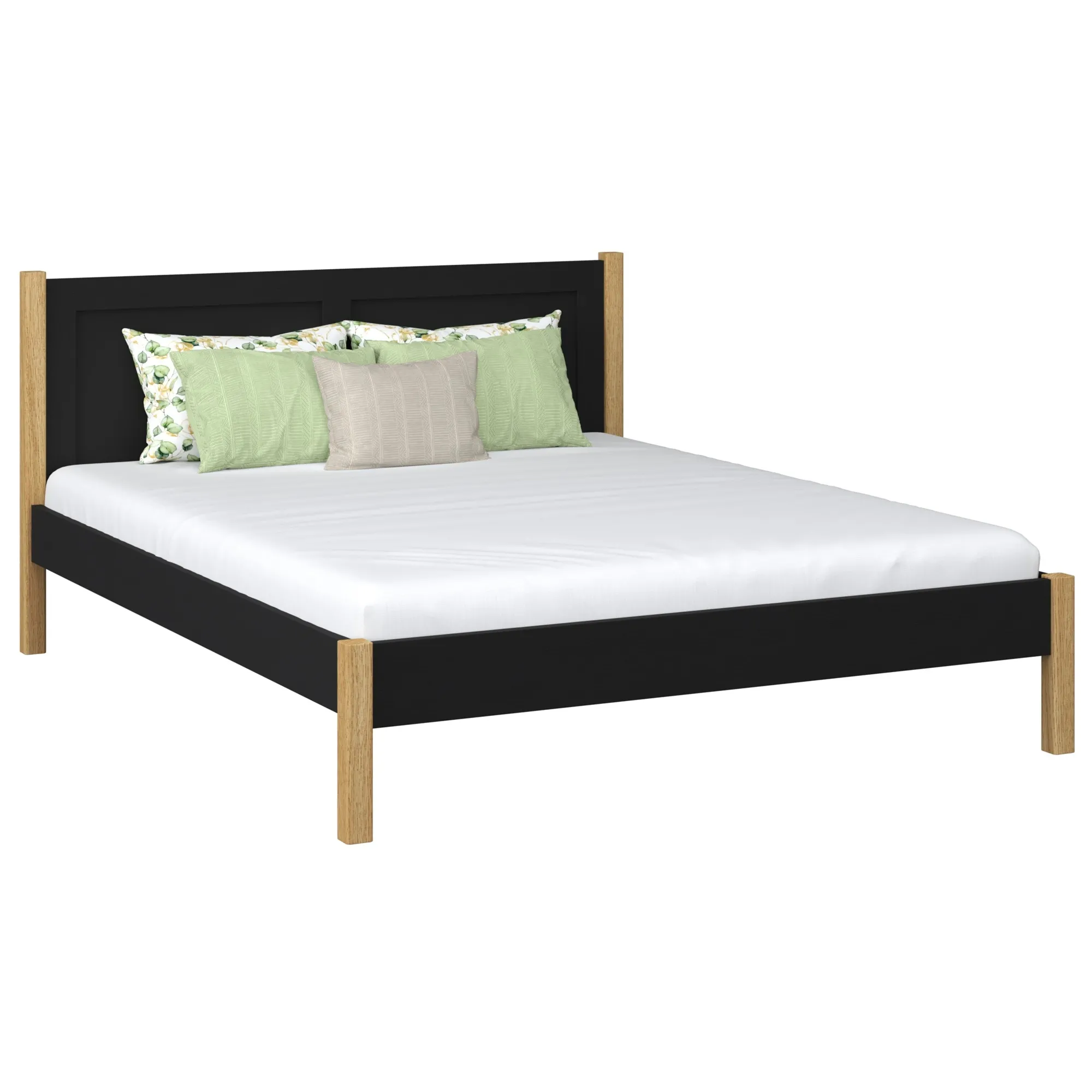 Drewniane łóżko podwójne N02