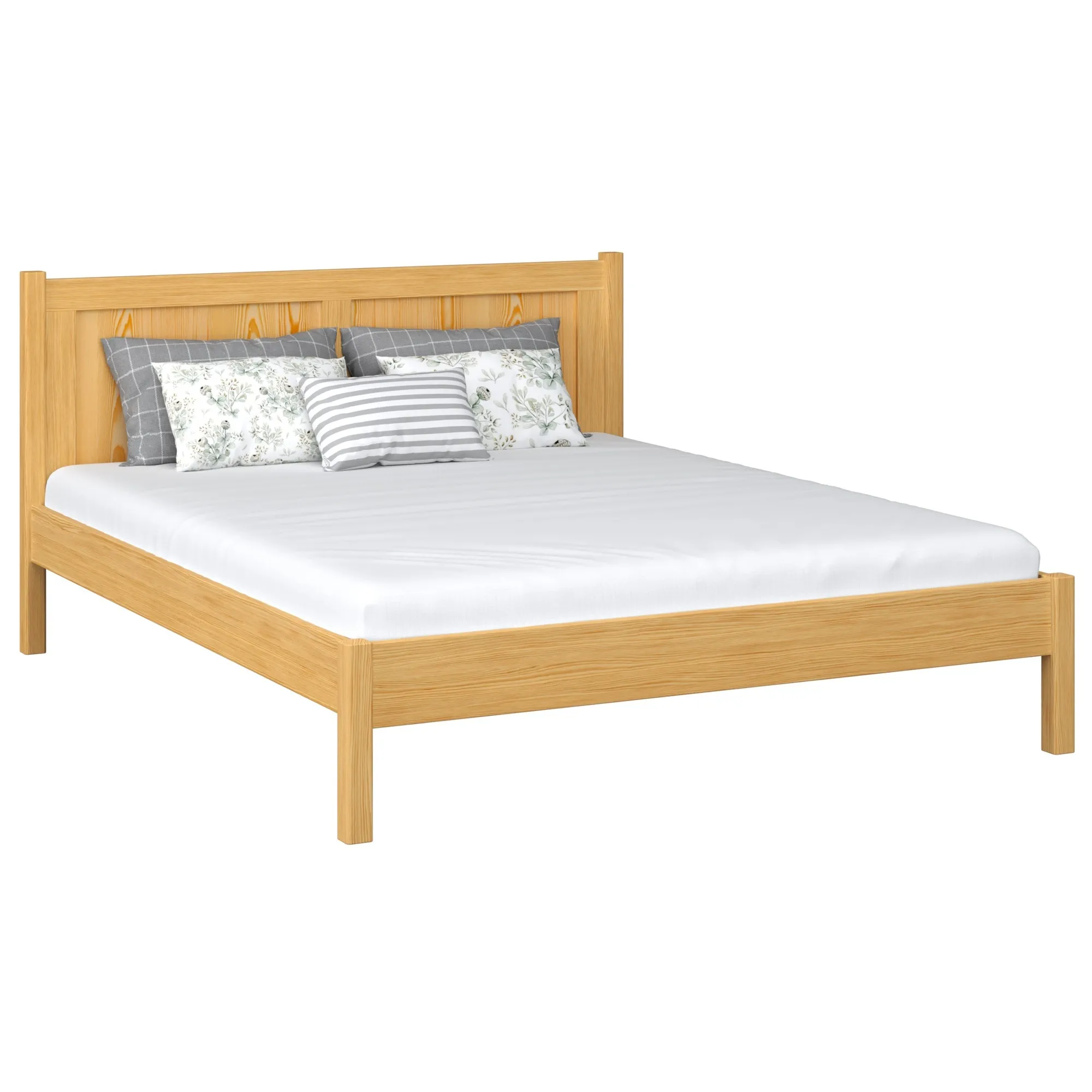 Drewniane łóżko podwójne N02