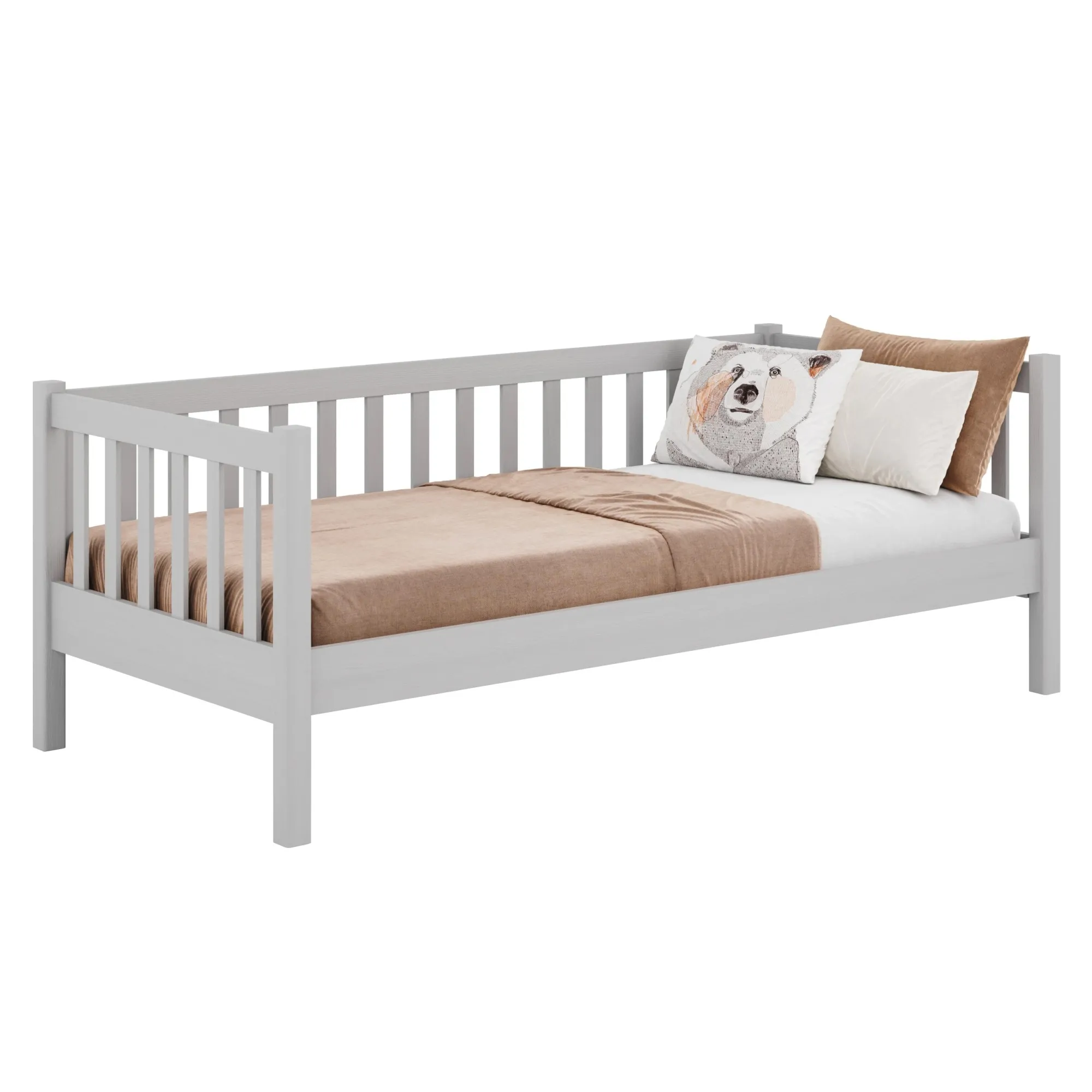 Drewniane łóżko sofa N03