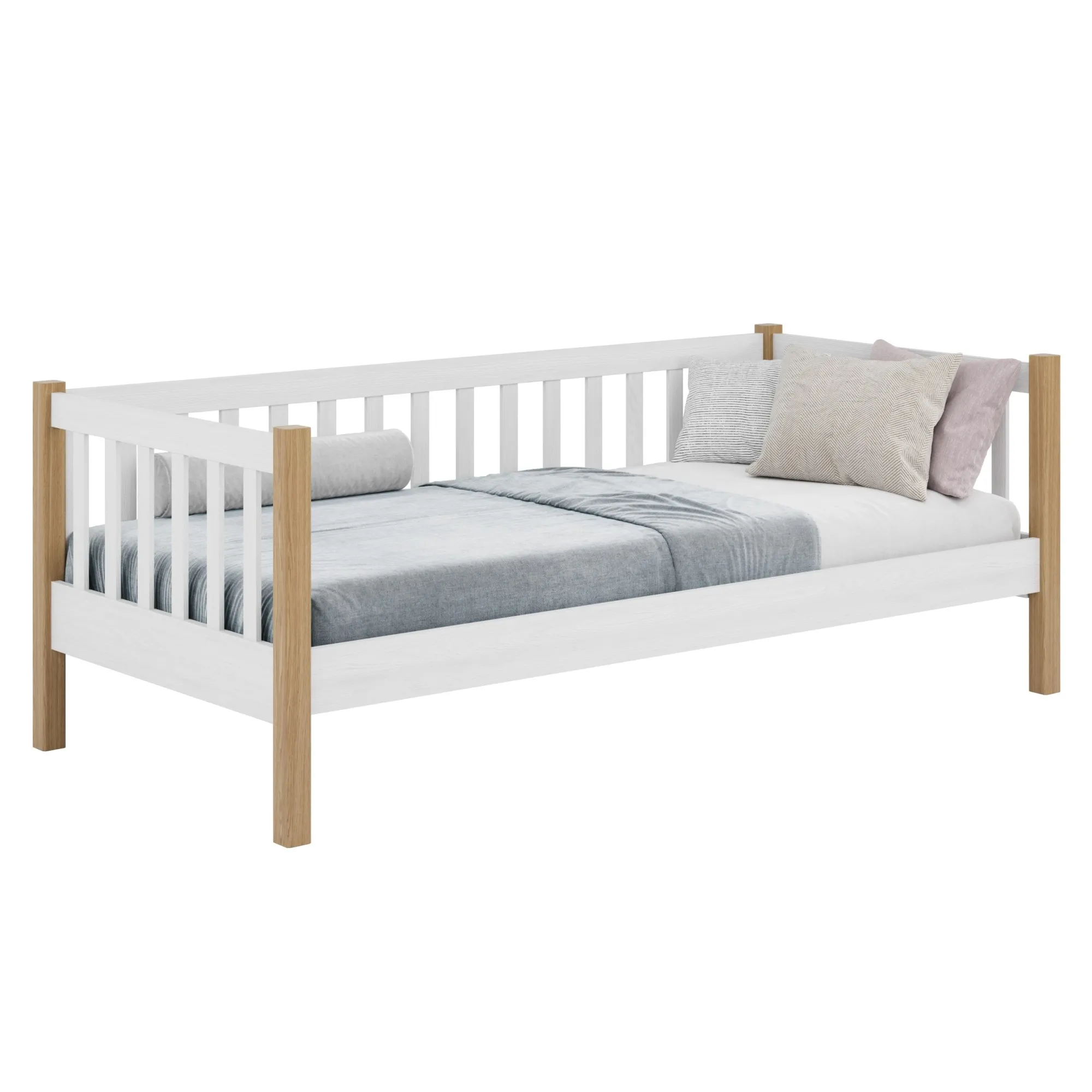 Drewniane łóżko sofa N03