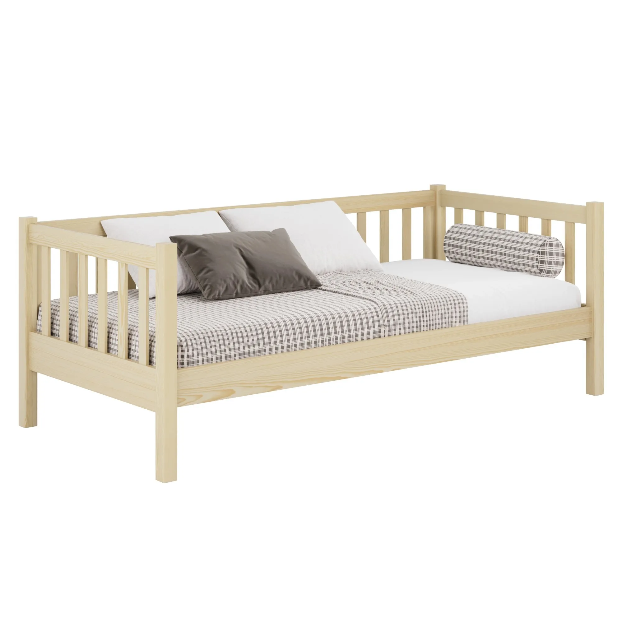 Drewniane łóżko sofa N03