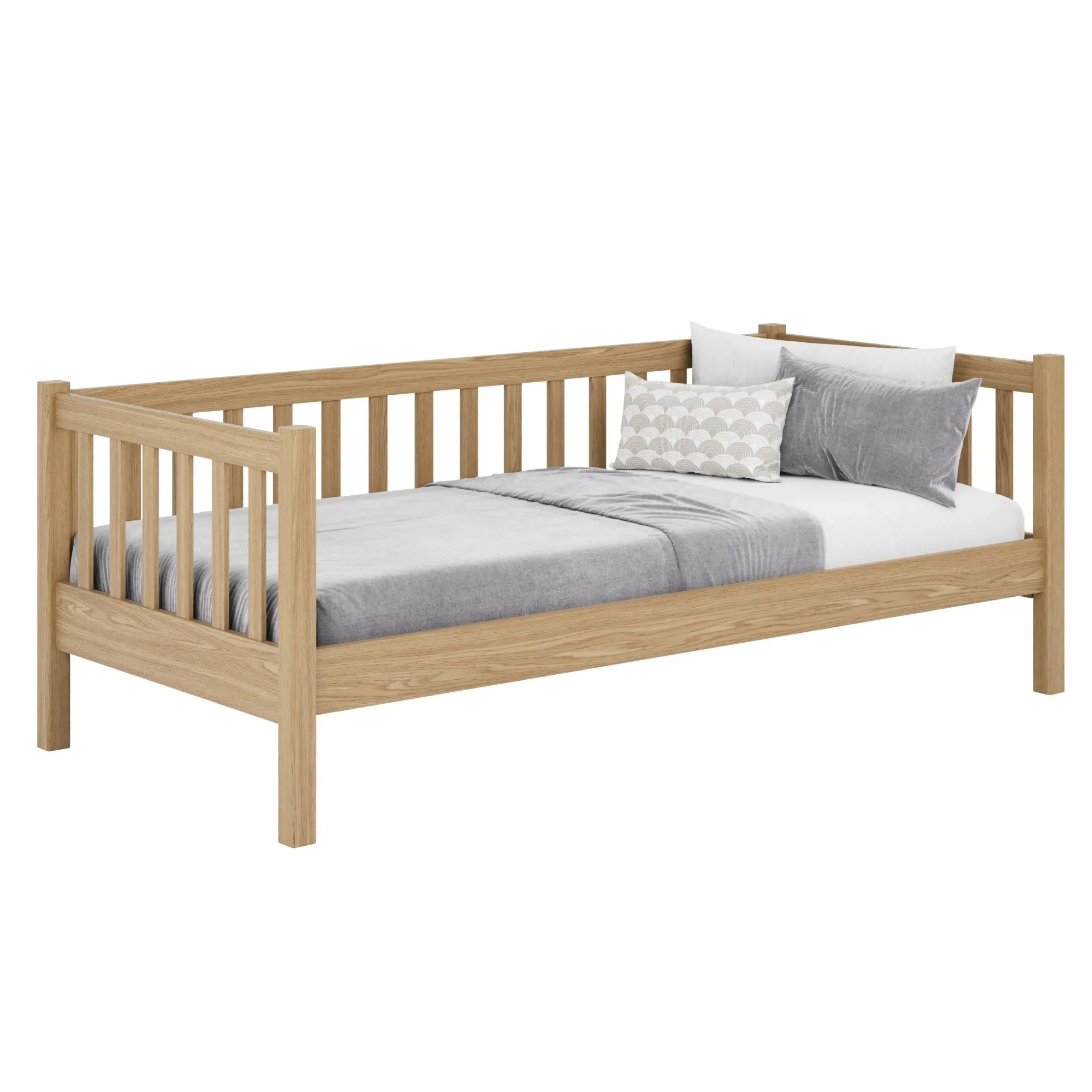 Dębowe łóżko sofa N03