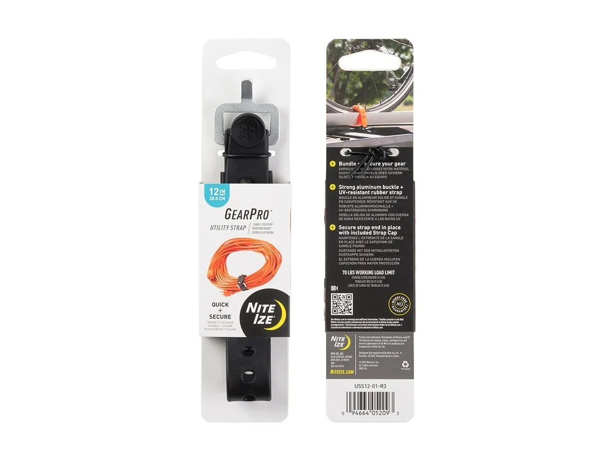 Niteize GEARPRO UTILITY STRAP 12IN Black USS12-01-R3
