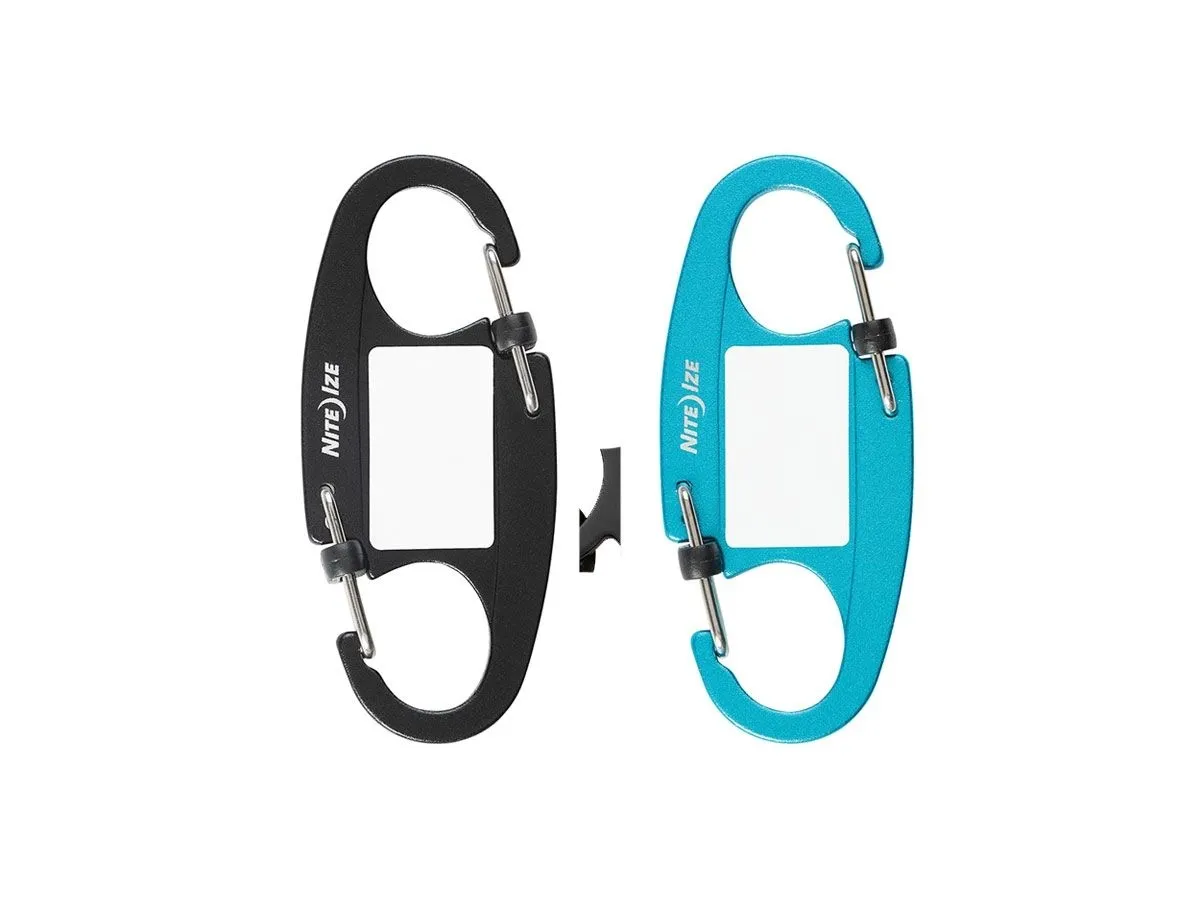 Niteize IDENTIKEY SLIDELOCK PODWÓJNY KARABINNIK 2 SZT. Czarno-niebieski IKSLA-A1-2R6