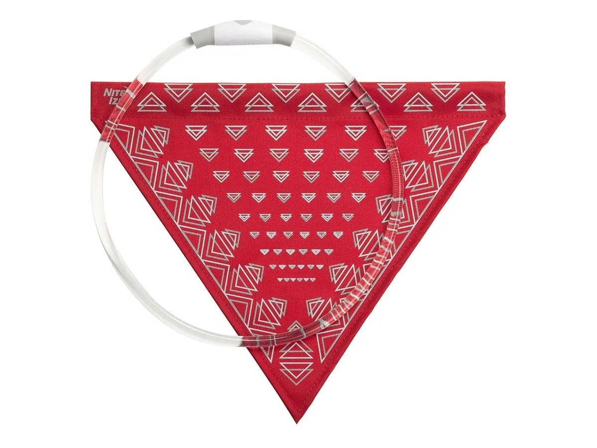 Niteize NITEHOWL BANDANA ŁADOWANY NASZYJNIK BEZPIECZEŃSTWO LED Czerwony NHOR-B1007S-R8