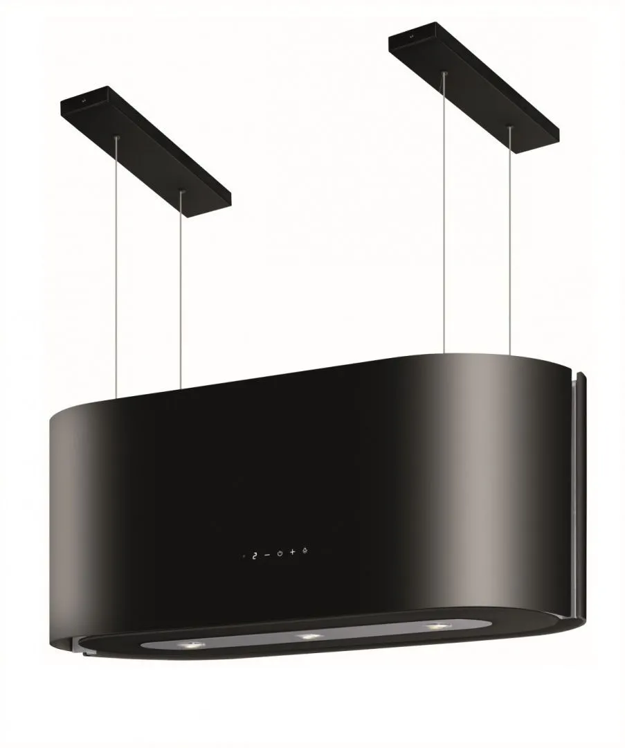 MAAN SANTINA BLACK 80 CM - okap wyspowy