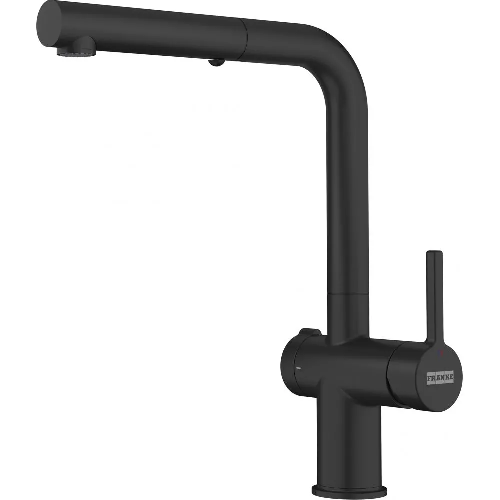 FRANKE Bateria Active L Twist pull-out spray czarny mat 115.0669.769