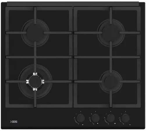 Płyta gazowa na czarnym szkle HGG610B1