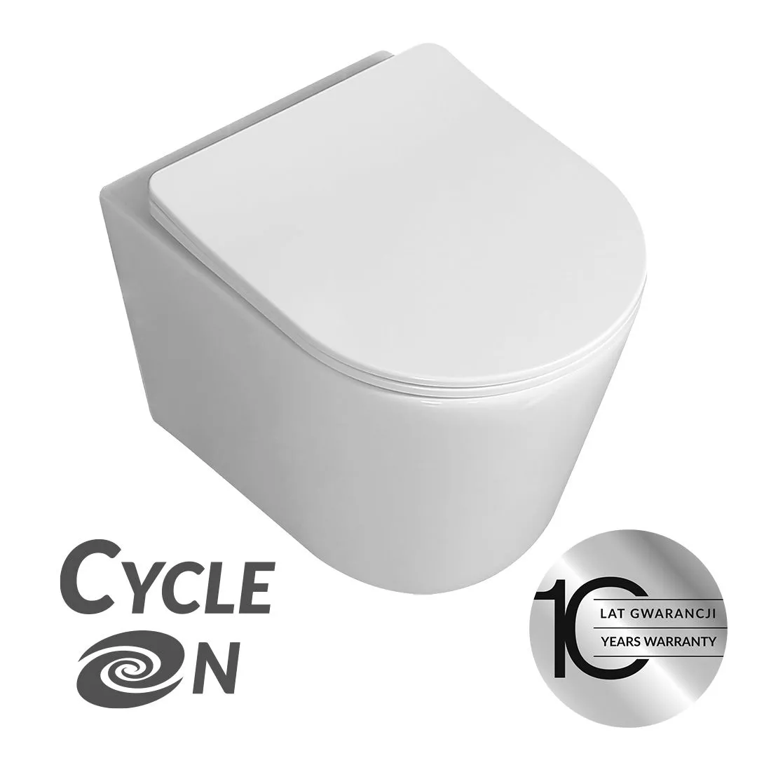 LAVEO Jari CycleOn VMJ 609S miska ustępowa wisząca bezkołnierzowa z deską