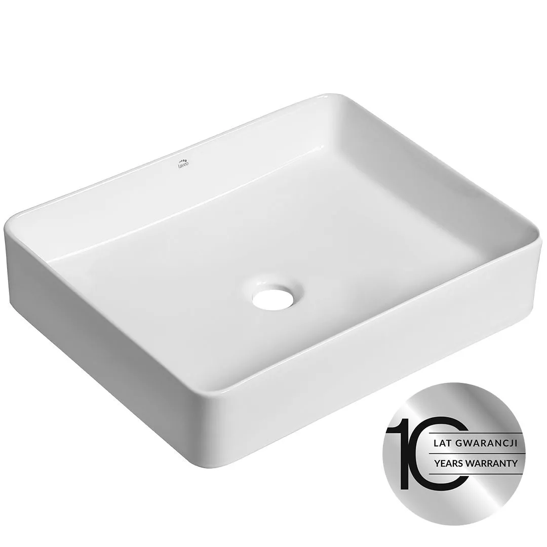 LAVEO Kvadrato - umywalka nablatowa ceramiczna